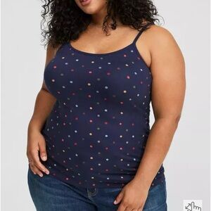 NWT Torrid jingle dot Peacoat foxy cami